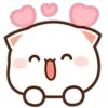 Стикер 36 Peach Cat Emoji