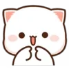 Стикер 11 Peach Cat Emoji