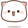 Стикер 31 Peach Cat Emoji