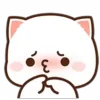 Стикер 37 Peach Cat Emoji