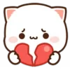 Стикер 8 Peach Cat Emoji