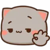 Стикер 25 Peach Cat Emoji