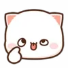 Стикер 19 Peach Cat Emoji