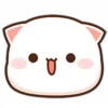 Стикер 28 Peach Cat Emoji