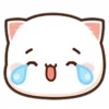 Стикер 23 Peach Cat Emoji