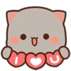 Стикер 10 Peach Cat Emoji