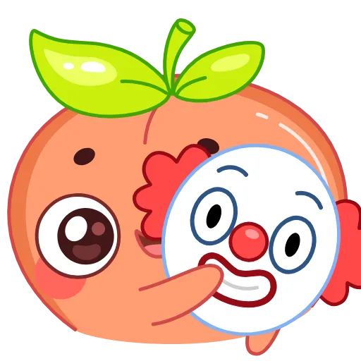 Стикер 11 👋 Peach - персик смайлики