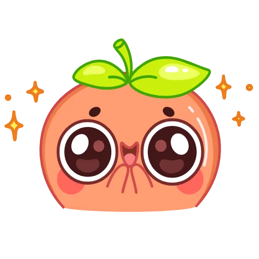 Стикер 13 👋 Peach - персик смайлики