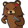 Стикер 17 Pedobearstaticemoji