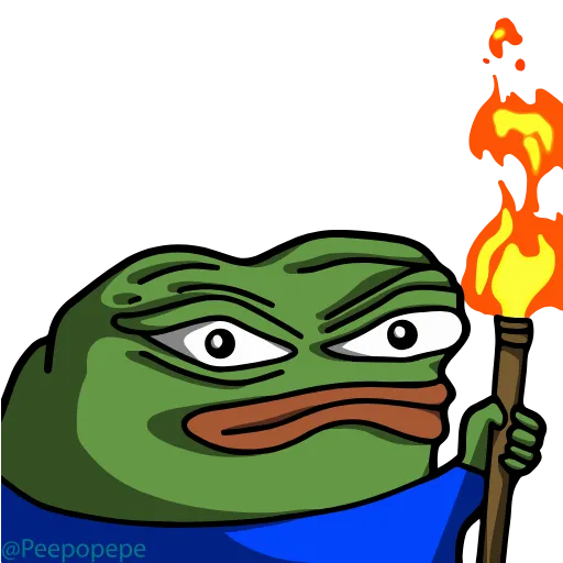Стикер 4 🚶‍♀ Peepo Pepe - лягушонок Пепе