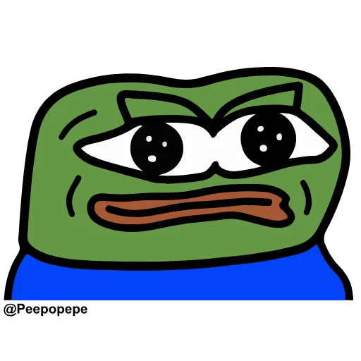 Стикер 5 🚶‍♀ Peepo Pepe - лягушонок Пепе