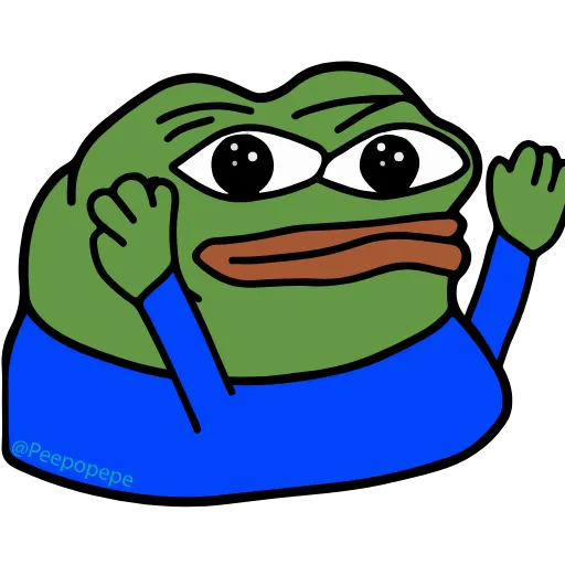 Стикер 9 🚶‍♀ Peepo Pepe - лягушонок Пепе