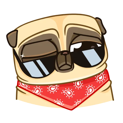 Стикер 10 Penny Pug