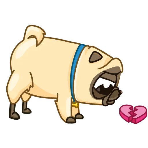 Стикер 17 Penny Pug