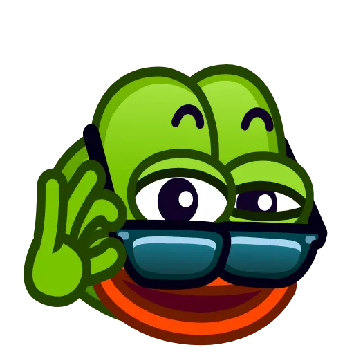 Стикер 10 Pepe Emoji