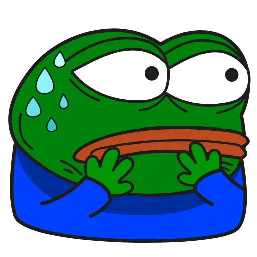 Стикер 30 Pepe Gif Emoji