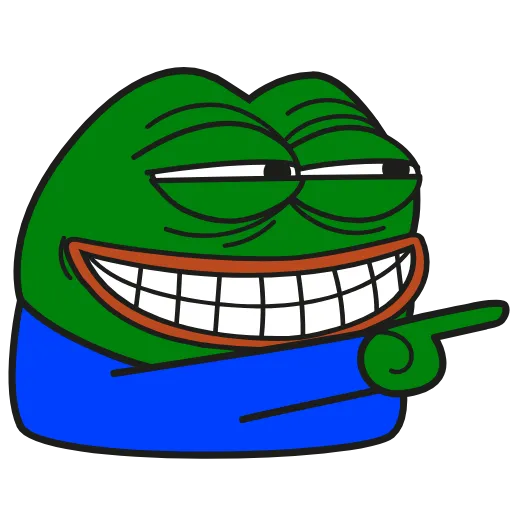 Стикер 8 Pepe Gif Emoji