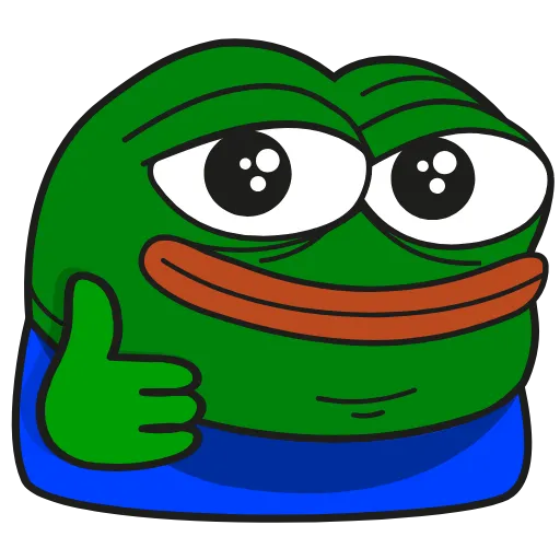 Стикер 19 Pepe Gif Emoji