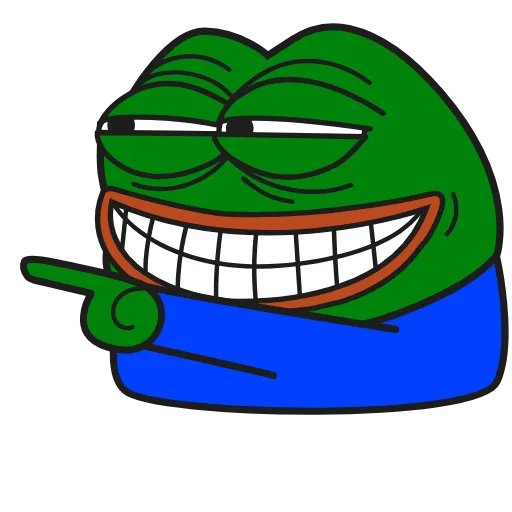 Стикер 9 Pepe Gif Emoji