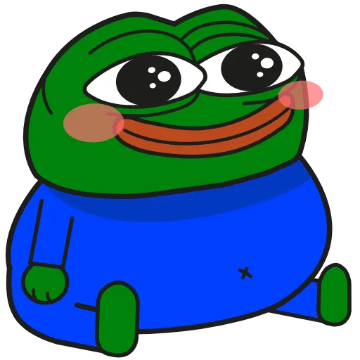 Стикер 7 Pepe Gif Emoji