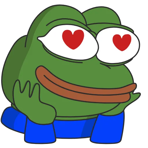 Стикер 21 Pepe the frog