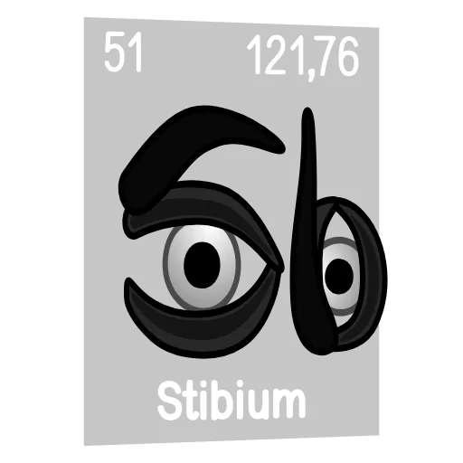 Стикер 52 Periodic Table Emoji