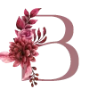 🌺 Эмодзи «Буквы кораллового цвета, с цветами» для Telegram