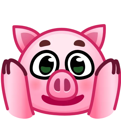 Стикер 30 Pig Emoji - анимированные эмоджи-свинка
