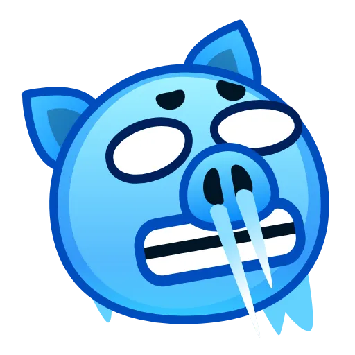 Стикер 18 Pig Emoji - анимированные эмоджи-свинка
