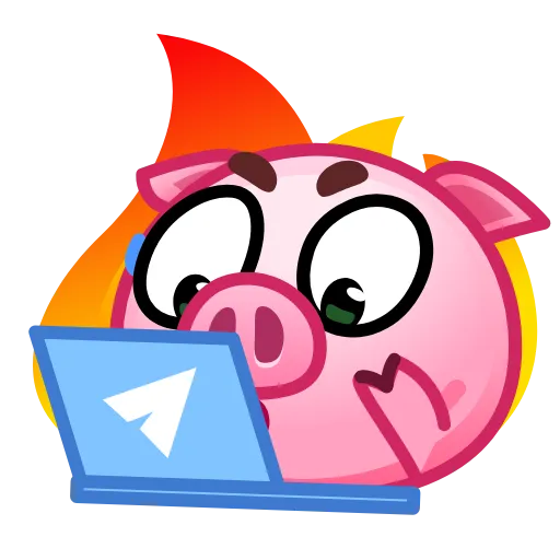 Стикер 15 Pig Emoji - анимированные эмоджи-свинка
