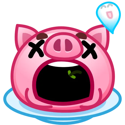 Стикер 24 Pig Emoji - анимированные эмоджи-свинка