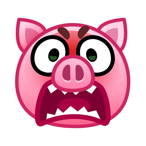 Стикер 25 Pig Emoji - анимированные эмоджи-свинка