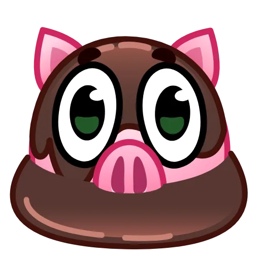 Стикер 26 Pig Emoji - анимированные эмоджи-свинка