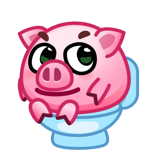 Стикер 20 Pig Emoji - анимированные эмоджи-свинка