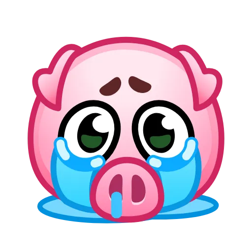 Стикер 9 Pig Emoji - анимированные эмоджи-свинка