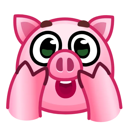Стикер 29 Pig Emoji - анимированные эмоджи-свинка
