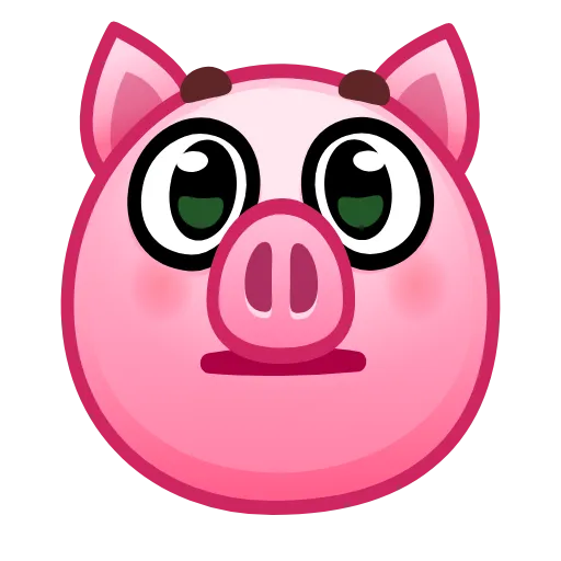 Стикер 32 Pig Emoji - анимированные эмоджи-свинка