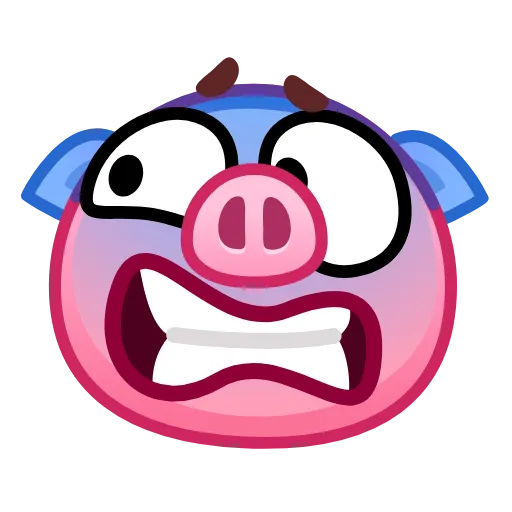 Стикер 4 Pig Emoji - анимированные эмоджи-свинка