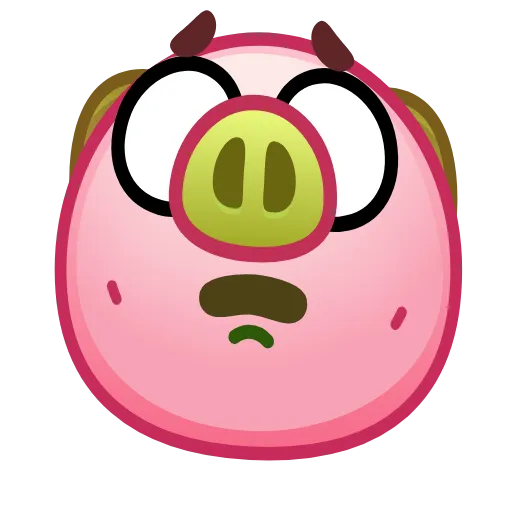 Стикер 7 Pig Emoji - анимированные эмоджи-свинка