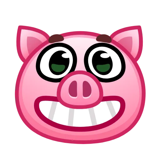 Обложка набора Pig Emoji - анимированные эмоджи-свинка