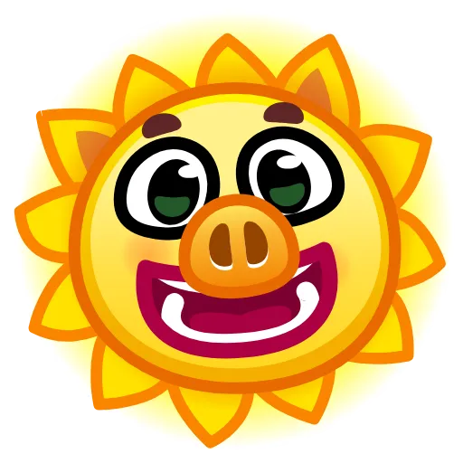 Стикер 17 Pig Emoji - анимированные эмоджи-свинка