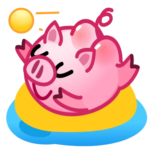 Стикер 12 Pig Emoji - анимированные эмоджи-свинка