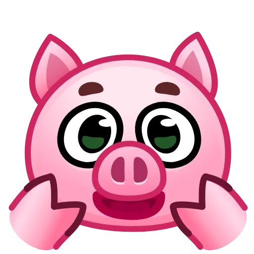 Стикер 28 Pig Emoji - анимированные эмоджи-свинка