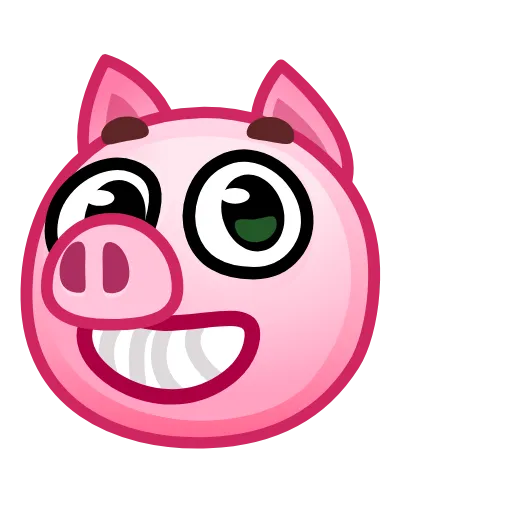 Стикер 38 Pig Emoji - анимированные эмоджи-свинка