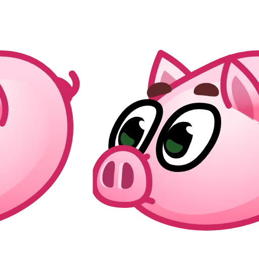 Стикер 37 Pig Emoji - анимированные эмоджи-свинка