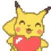Стикер 11 Pikachu Pokemon - анимированный пикачу