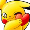Стикер 17 Pikachu Pokemon - анимированный пикачу