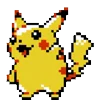 Стикер 55 Pikachu Pokemon - анимированный пикачу