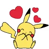 Стикер 18 Pikachu Pokemon - анимированный пикачу