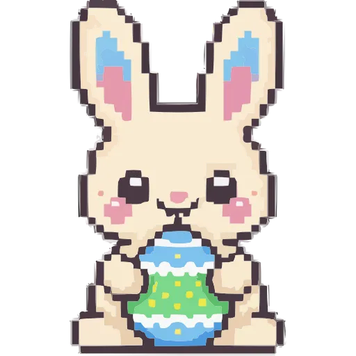 🐇 Эмодзи «Пиксельная весна» для Telegram